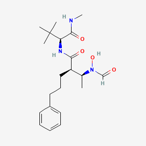 N^2^-[(2R)-2-{(1S)-1-[Formyl(hydroxy)amino]ethyl}-5-phenylpentanoyl]-N,3-dimethyl-L-valinamide