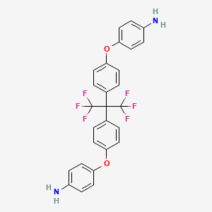 molecular formula C27H20F6N2O2 B1671471 2,2-Bis[4-(4-aminophenoxy)phenyl]hexafluoropropane CAS No. 69563-88-8