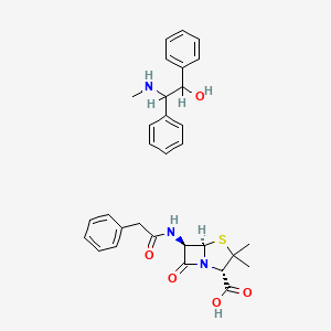 molecular formula C31H35N3O5S B1671477 Ephenamine penicilline CAS No. 7177-43-7