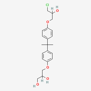molecular formula C21H27ClO5 B1671478 Bisphenol A (3-chloro-2-hydroxypropyl) (2,3-dihydroxypropyl) ether CAS No. 227947-06-0