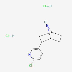 molecular formula C11H15Cl3N2 B1671479 (+)-Epibatidine dihydrochloride CAS No. 166374-43-2