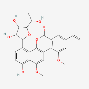 molecular formula C27H26O9 B1671509 Gilvocarcin V CAS No. 77879-90-4