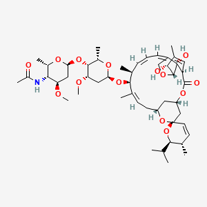 molecular formula C49H73NO14 B1671550 Avermectin B1, 4''-(acetylamino)-4''-deoxy-, (4''R)- CAS No. 123997-26-2
