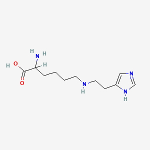 molecular formula C11H20N4O2 B1671564 Lysine, N6-(2-(1H-imidazol-4-yl)ethyl)- CAS No. 89238-78-8