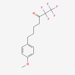 molecular formula C14H15F5O2 B1671567 1,1,1,2,2-Pentafluoro-7-(4-methoxyphenyl)heptan-3-one CAS No. 1071001-50-7