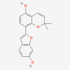 molecular formula C19H16O4 B1671573 Glabrocoumarone A CAS No. 178330-48-8