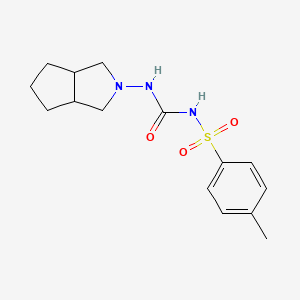 molecular formula C15H21N3O3S B1671584 N-[(3ar,6as)-Hexahydrocyclopenta[c]pyrrol-2(1h)-Ylcarbamoyl]-4-Methylbenzenesulfonamide CAS No. 21187-98-4