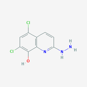 molecular formula C9H7Cl2N3O B1671594 5,7-Dichloro-2-hydrazinylquinolin-8-ol CAS No. 104926-84-3