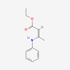 molecular formula C15H15NO2 B1671631 Ethyl 3-anilinocrotonate CAS No. 6287-35-0