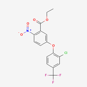 molecular formula C16H11ClF3NO5 B1671638 乙酰氟芬 CAS No. 77207-01-3