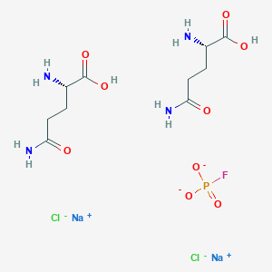molecular formula C10H20Cl2FN4Na2O9P-2 B1671664 Glutamine monofluorophosphate CAS No. 116420-36-1