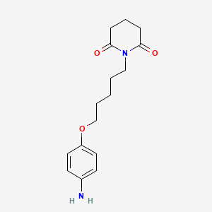 molecular formula C16H22N2O3 B1671668 Glutarimide, N-(5-(p-aminophenoxy)pentyl)- CAS No. 101275-49-4
