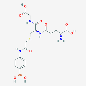 molecular formula C18H25AsN4O9S B1671672 4-(N-(S-Glutathionylacetyl)amino)phenylarsonous acid CAS No. 1271726-51-2