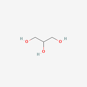 molecular formula C3H8O3<br>C3H8O3<br>CH2OH-CHOH-CH2OH B1671680 Glycerol CAS No. 56-81-5
