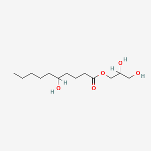 molecular formula C13H26O5 B1671683 Glyceryl 5-hydroxydecanoate CAS No. 26446-31-1