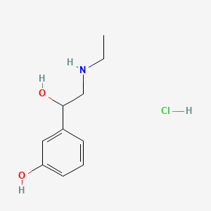 molecular formula C10H16ClNO2 B1671699 Etilefrine Hydrochloride CAS No. 943-17-9