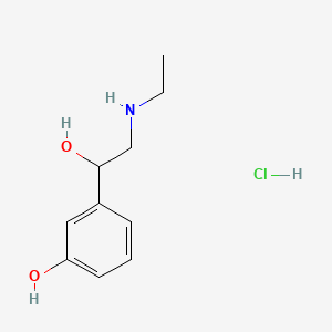 molecular formula C10H16ClNO2 B1671699 Etilefrine hydrochloride CAS No. 943-17-9