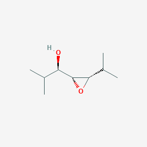 molecular formula C9H18O2 B167170 Oxiranemethanol,alpha,3-bis(1-methylethyl)-,[2alpha(R*),3alpha]-(9CI) CAS No. 134175-92-1