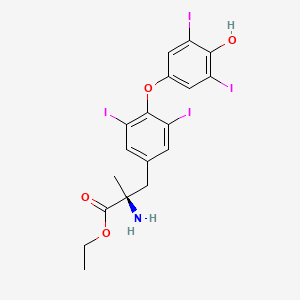 molecular formula C18H17I4NO4 B1671703 Etiroxate, (S)- CAS No. 35530-07-5