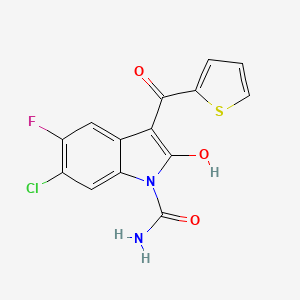 molecular formula C14H8ClFN2O3S B1671725 Ilonidap CAS No. 135202-79-8