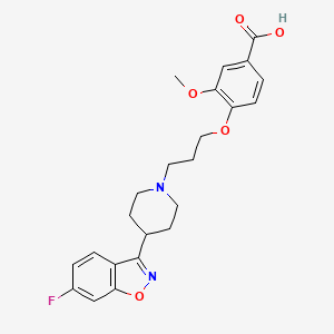 molecular formula C23H25FN2O5 B1671729 Iloperidone metabolite P95 CAS No. 475110-48-6