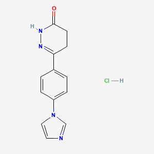 molecular formula C13H13ClN4O B1671741 Imazodan hydrochloride CAS No. 89198-09-4