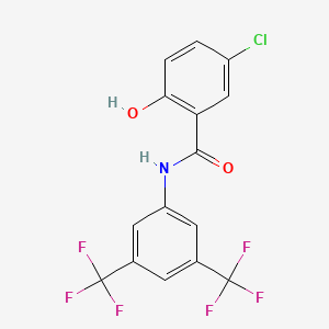 molecular formula C15H8ClF6NO2 B1671747 IMD-0354 CAS No. 978-62-1