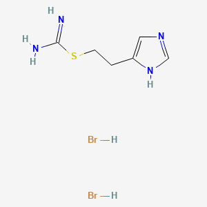 molecular formula C6H11BrN4S B1671750 2-(1H-imidazol-5-yl)ethyl carbamimidothioate;hydrobromide CAS No. 32385-58-3