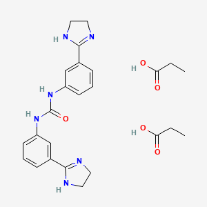 molecular formula C25H32N6O5 B1671755 二丙酸依米多卡 CAS No. 55750-06-6