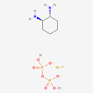 molecular formula C6H16N2O7P2Pt B1671756 Cyclohexanediamine pyrophosphatoplatinum(II), (1R,2R)- CAS No. 1339960-28-9