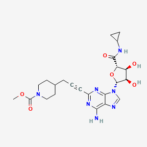 molecular formula C23H29N7O6 B1671791 Evodenoson CAS No. 844873-47-8