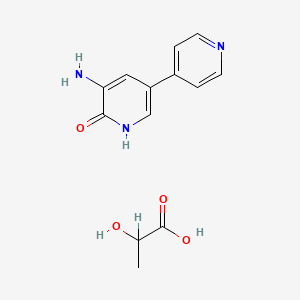 molecular formula C13H15N3O4 B1671812 Amrinone lactate CAS No. 75898-90-7