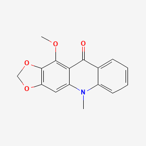 molecular formula C16H13NO4 B1671824 Evoxanthine CAS No. 477-82-7