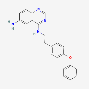 molecular formula C22H20N4O B1671826 6-Amino-4-(4-phenoxyphenylethylamino)quinazoline CAS No. 545380-34-5