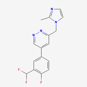 molecular formula C16H13F3N4 B1671827 EVT-101 free base CAS No. 627525-33-1