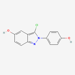 molecular formula C13H9ClN2O2 B1671865 3-chloro-2-(4-hydroxyphenyl)-2H-indazol-5-ol CAS No. 848142-62-1