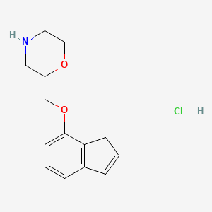 molecular formula C14H18ClNO2 B1671869 Indeloxazine hydrochloride CAS No. 65043-22-3
