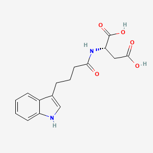 B1671891 Indolebutyroyl aspartic acid CAS No. 101289-65-0