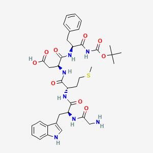 molecular formula C36H47N7O9S B1671903 tertiary-Butyloxycarbonyl-glycyl-tryptophyl-methionyl-aspartyl-phenylalaninamide CAS No. 5915-71-9