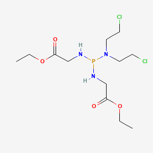 molecular formula C12H24Cl2N3O4P B1671904 N,N'-((Bis(2-chloroethyl)amino)phosphinylidene)diglycine diethyl ester CAS No. 7568-40-3