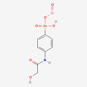 molecular formula C8H9AsBiNO6 B1671908 Glycobiarsol CAS No. 116-49-4