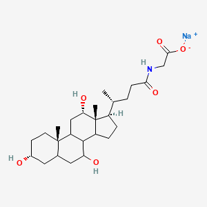 Sodium;2-[[(4R)-4-[(3R,7R,8R,9S,10S,12S,13R,14S,17R)-3,7,12-trihydroxy-10,13-dimethyl-2,3,4,5,6,7,8,9,11,12,14,15,16,17-tetradecahydro-1H-cyclopenta[a]phenanthren-17-yl]pentanoyl]amino]acetate