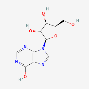 molecular formula C10H12N4O5 B1671953 9-[(3R,4S,5R)-3,4-dihydroxy-5-(hydroxymethyl)oxolan-2-yl]-1H-purin-6-one CAS No. 58-63-9