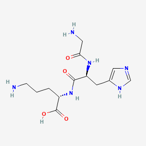 molecular formula C13H22N6O4 B1671963 N2-(N-Glycyl-L-histidyl)-L-ornithine CAS No. 71752-72-2