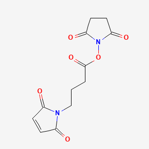 molecular formula C12H12N2O6 B1671974 N-(gamma-Maleimidobutyryloxy)succinimide CAS No. 80307-12-6