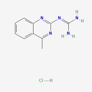 molecular formula C10H12ClN5 B1671975 1-(4-Methylquinazolin-2-yl)guanidine hydrochloride CAS No. 5361-15-9