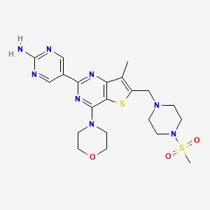 molecular formula C21H28N8O3S2 B1671977 Gne-477 CAS No. 1032754-81-6