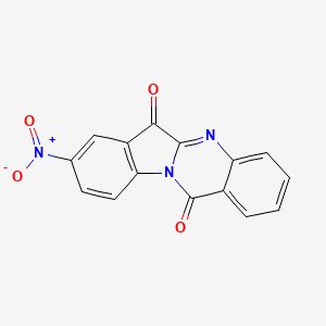 molecular formula C15H7N3O4 B1671982 8-硝基吲哚并[2,1-b]喹唑啉-6,12-二酮 CAS No. 77603-42-0