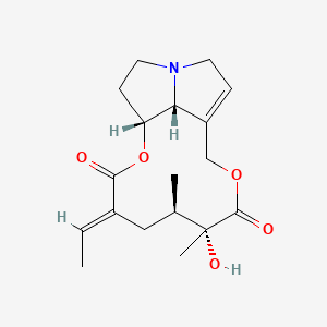 molecular formula C18H25NO5 B1671999 Integerrimine CAS No. 480-79-5