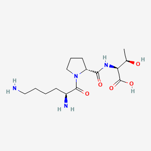 molecular formula C15H28N4O5 B1672001 Lys-D-Pro-Thr CAS No. 117027-34-6